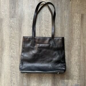 Patricia Nash Viana Tote Bag Leather Shoulder Handbag Blue Classic Purse Zipper